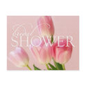 Soft Pink Tulips Bridal Shower Template Postcard