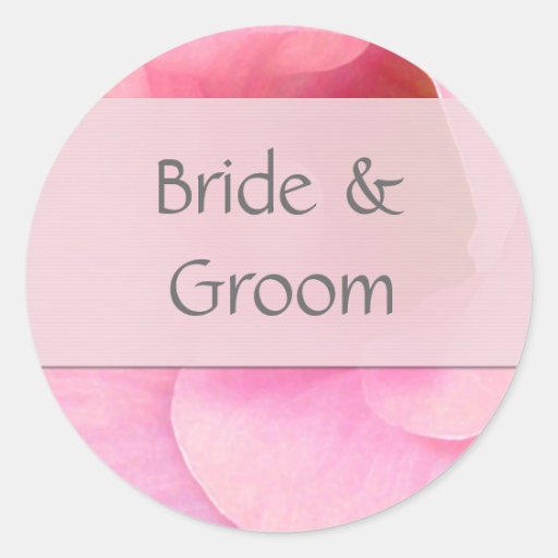 Soft pink wedding flower sticker