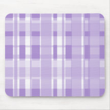 Soft Purple and white Plaid Mousepad