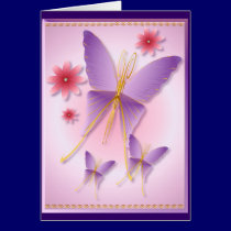 Soft Purple Butterfly Card cards