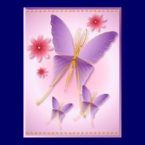 Soft Purple Butterfly posters