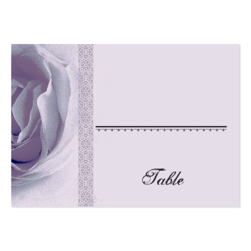 Soft PURPLE Rose Place Card - Wedding Party Business Card Template (front side)