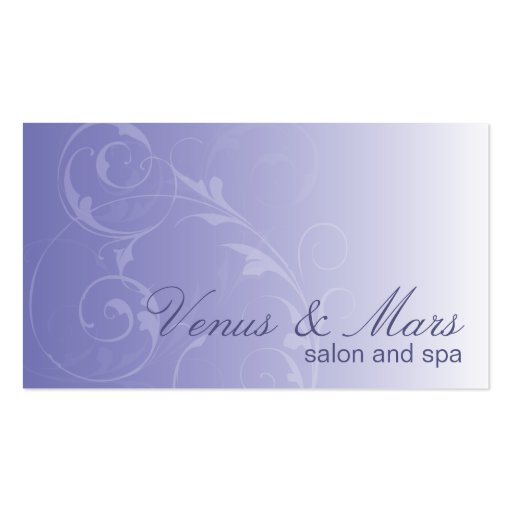 Soft Purple Salon or Spa Business Card (front side)