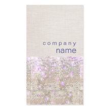 Soft Purple Sparkle Silver Sequins Business Card