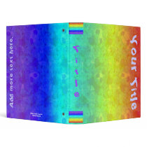 Soft Rainbow Customizable Art Binder by wingedturtle Soft Rainbow Customizable Art Binder
