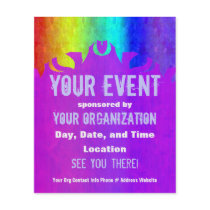 Soft Rainbow Flaming Event Flyer