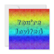 Soft Rainbow Invitations by wingedturtle Soft Rainbow Invitations
