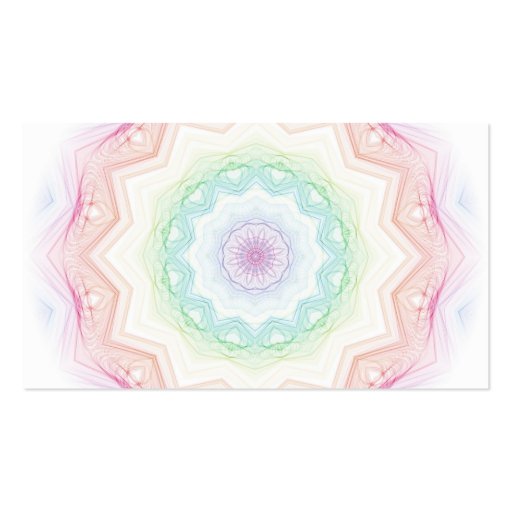Soft Rainbow Spirograph Business Card Template (front side)