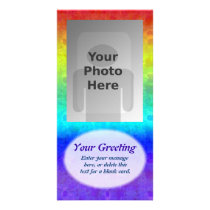 Soft Rainbow Vertical PhotoCard Template Photo Card Template