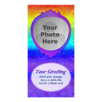 Soft Rainbow Vertical PhotoCard Template Customized Photo Card