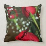 Soft Red Roses Pillow