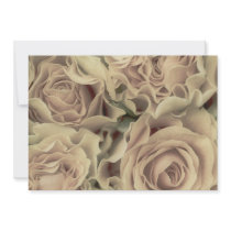 Soft Roses Bouquet Save Date/Invitation blank