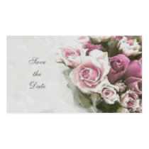 Soft Roses Save the Date Card business cards by elenaind Soft Roses Save the Date Card business cards