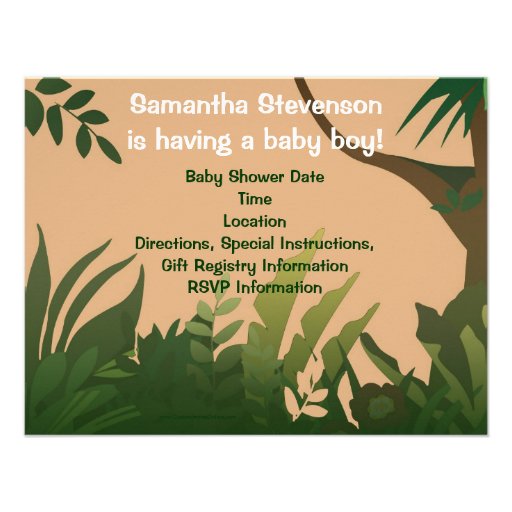 Soft Safari Baby Shower Invitation