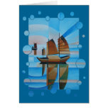 Soft Skies and Cerulean Seas (PNG) Greeting Card