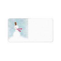 Soft snowman address label