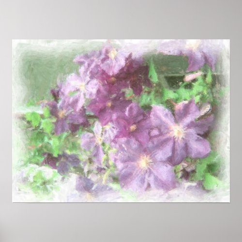 Soft Spring Clematis Print print