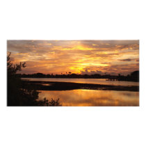 Soft sunset custom photo card