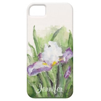 Soft Watercolor Iris iPhone 5 Case