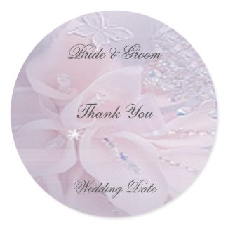 Soft Wedding Thank You Sticker sticker