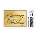 Soft white bridal rose - January Wedding Stamp