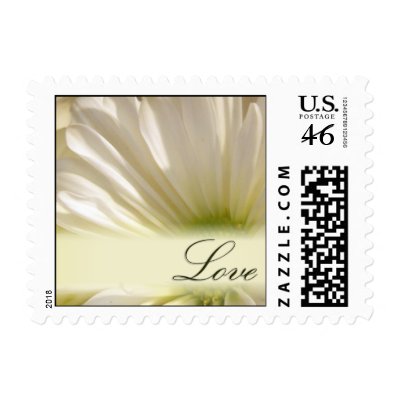 Soft white daisy wedding postage