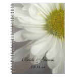 Soft White Daisy Wedding Spiral Notebook