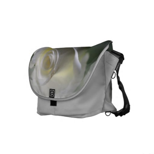 Soft White Roses messenger bag
