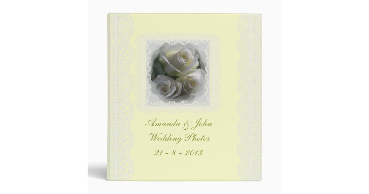 white wedding photo album