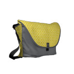 Soft Yellow Clover Design Rickshaw Messenger Bag messenger bags