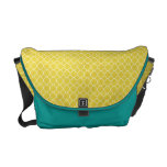 Soft Yellow Clover Design Rickshaw Messenger Bag messenger bags
