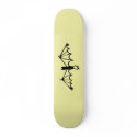Soft Yellow Funny Little Bat skateboards by VoXeeD Soft Yellow Funny Little Bat skateboards