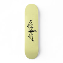Soft Yellow Funny Little Bat skateboards