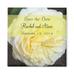 Soft Yellow Rose Save the Date Refrigerator Magnets