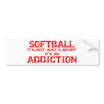 Softball Addiction Bumper Sticker