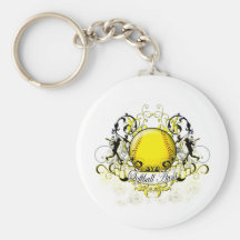 Softball Aunt Keychain