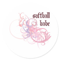 Softball Babe stickers by busybees Softball Babe stickers