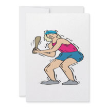 Softball Batter Custom Invitations