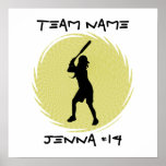 Softball Batter Poster posters