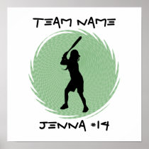 Softball Batter Poster