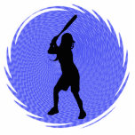 Softball Batter Wall Sculpture Photo Cutouts