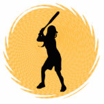 Softball Batter Wall Sculpture Photo Cutouts