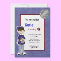 Softball Birthday Invitation