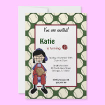 Softball Birthday Invitation