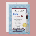 Softball Birthday Invitation