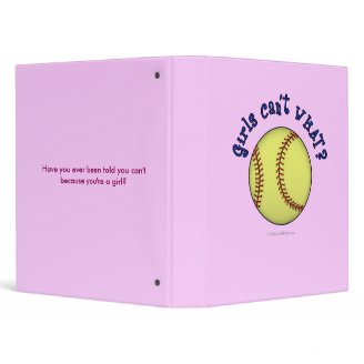 Softball-Blue Vinyl Binders