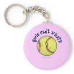 Softball-Blue Key Chains