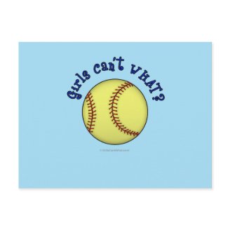 Softball-Blue Post Card