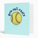 Softball-Blue Vinyl Binders