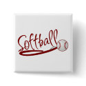 Softball buttons by Just2Cute Softball buttons